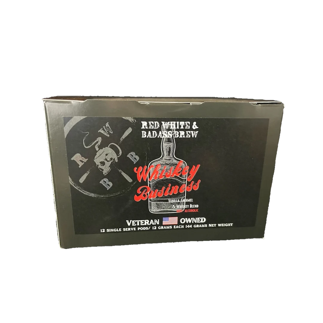 WHISKEY BUSINESS – K-CUPS - Red, White, & Badass Brew